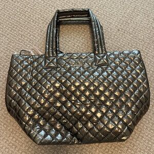 MZ Wallace Medium Metro Tote Deluxe Moondust Metallic